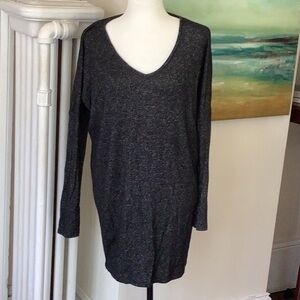 Gray Relaxed Long Sleeve  long over sized Sweater
